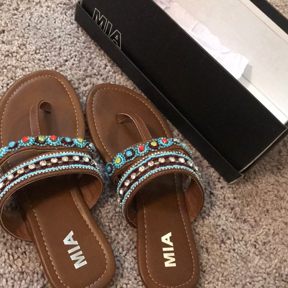 turquoise sandal